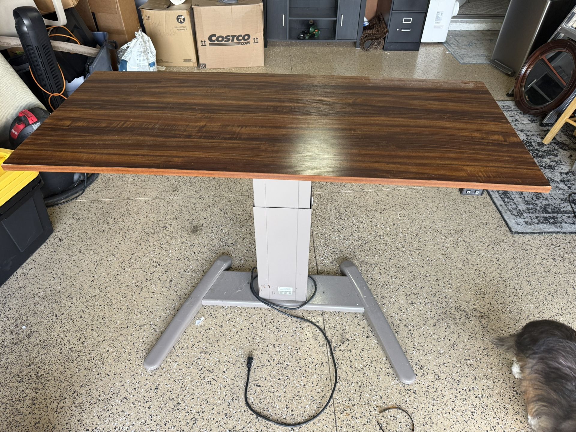 Standup Heavy Duty Desk With 2 Tops Different Shape
