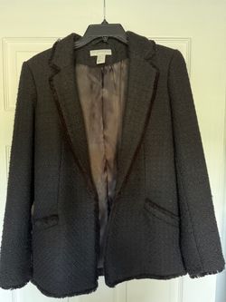 H & M BlackTweed Blazer with Satin Lining