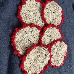 6 coasters handmade NEW