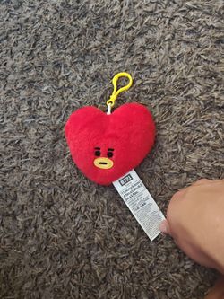 BT21 Tata aka V fluffy Mirror chain