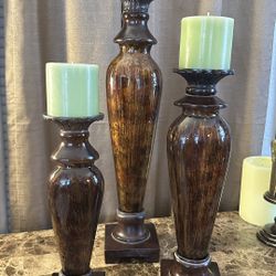 3 Candle Holders 