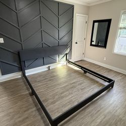 King Size Bed Frame with Headboard – Read Description