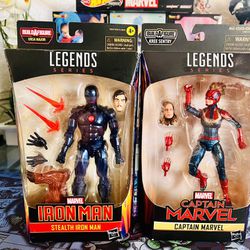 Marvel Legends Ironman & Captain Marvel Figures Set