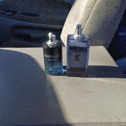 One Dolce & Gabbana Cologne For Men About 3/4 Full And One Savage Dior Cologne About Three Quarters Feel Too Asking $60 Cash For Both