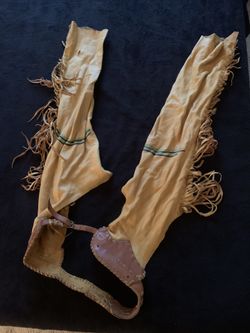 Genuine deer leather leggings.