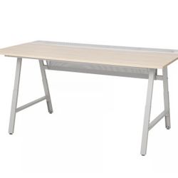 IKEA UTESPELARE Gaming Desk - Adjustable Height Gray Table 63x31 1/2