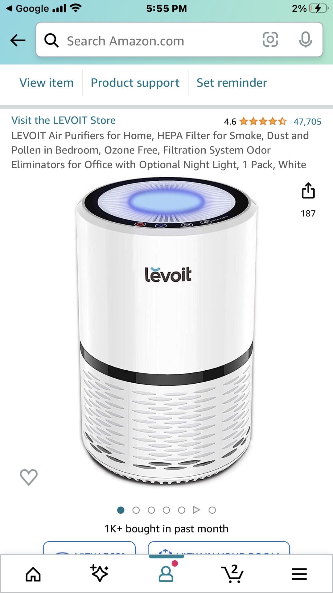 3 Unopened LEVOIT AIR PURIFIER FILTERS