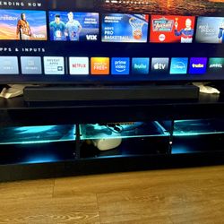 TV Stand With LED LIGHTS Up To “65”
