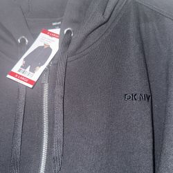 NWT WOMENS XL DKNY HOODIE FULL ZIP JACKET