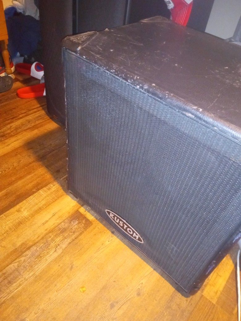 Kustom Deep End 4x10 Inch Bass Guitar Cab 120 Bucks Works Good
