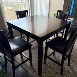 Wooden Table With Chairs