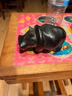 Wood Carved Hippo