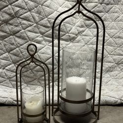 Bronze candle holders