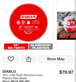 DIABLO 12in. × 96-Tooth Aluminum and Plastics Saw Blade