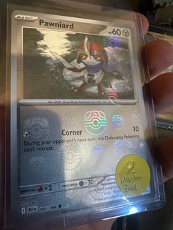 Pawniard Pokémon Card Master Ball Holo 064/086