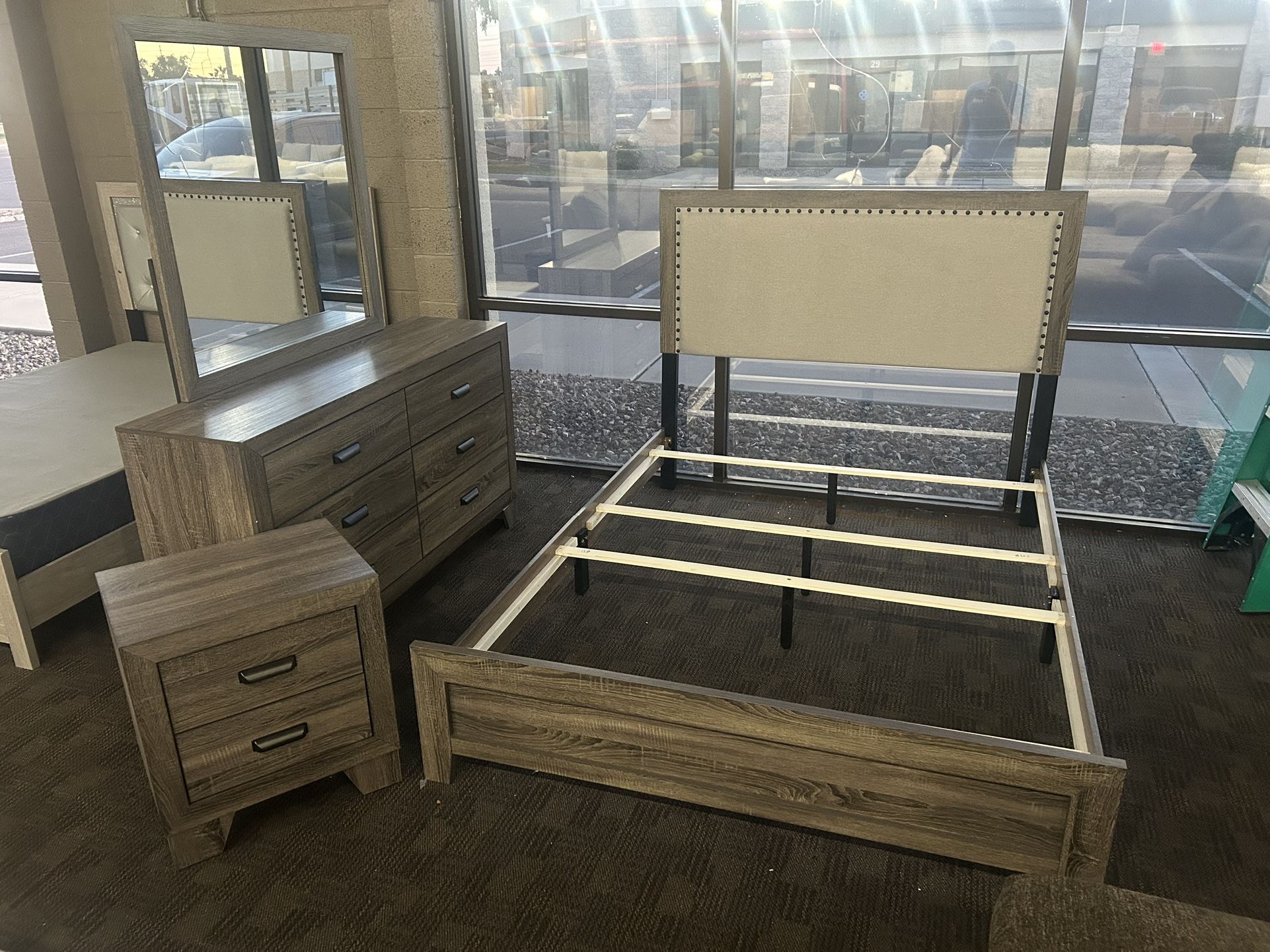 Rustic Oak Bedroom Set 