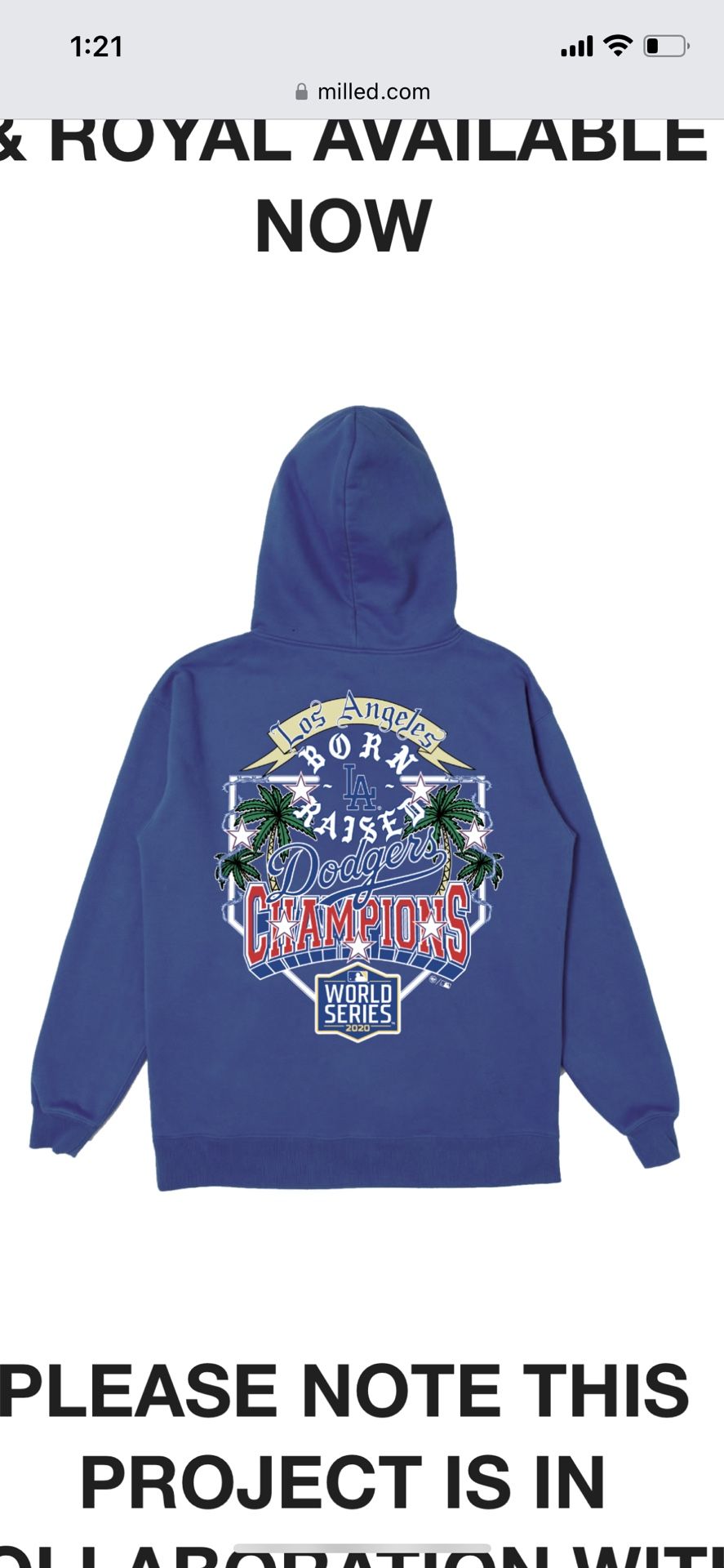 BornxRaised X Dodgers World Series Champs Collab Sweater 2020 (XXL Fits XL) Worn One Time . ⚾️ 