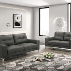 2pc Sofa Set/Top Grain Leather 