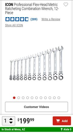 Brand New Icon Metric And SAE Ratcheting Combination Wrench Sets. Retail For Both Is  $339.  $160 If Picked Up Tonight Off Rural And Ray