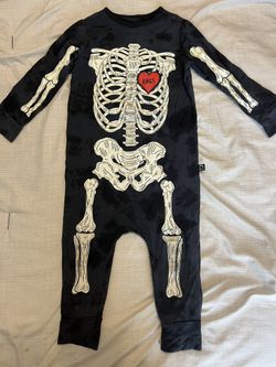 2T Rags Skelly Glow In The Dark Romper