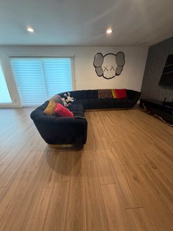 Custom wood dining table with 6 chairs for sale along with Custom Big Living room Couch and Living room Television Cabinet