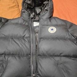 MEN'S PUFFER CONVERSE HOODED JACKET - SMALL / MEDIUM