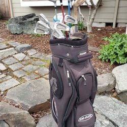 Top Elite Golf Club Bag With Clubs 