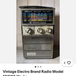 Vintage Electro Brand Radio Model EB2100 Works