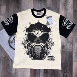 Hellstar “Live Doing Good Things For Heaven” Cream Graphic T-Shirt