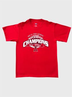 Anaheim Angels 2007 ALDS MLB playoffs red vintage baseball t shirt Size Medium