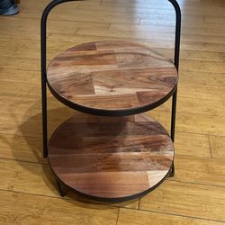 Two Tiered Wooden Tray