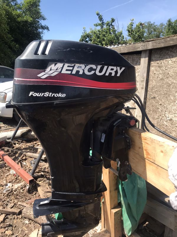 2001 mercury Bigfoot 25 hp outboard boat motor w/controls for Sale in