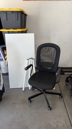 IKEA desk + chair