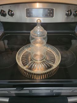 Glass Serving Dish And Bowls