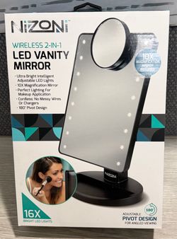 NiZoNi WIRELESS 2 - 1 - LED VANITY MIRROR BRAND NEW!!!