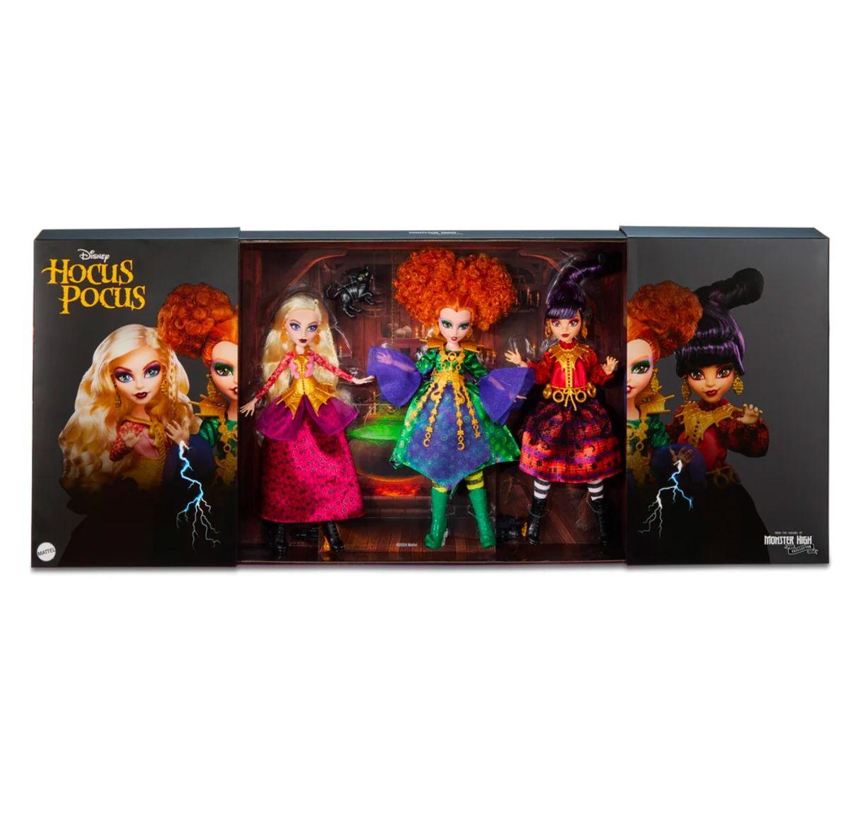 In Hand, Brand New, Never Opened Mattel - Monster High - Disney's Hocus Pocus 3 Skullector Dolls Set