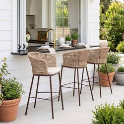 Freycinet Natural Outdoor Barstool (Set of 2)