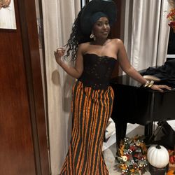 African Skirt And Hat