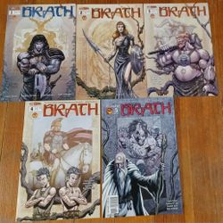 Brath Issues 1 Thru Five Comic Book CGE Warrior Fighter Solider