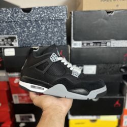 Jordan Black Canvas 4s size 9.5 VNDS