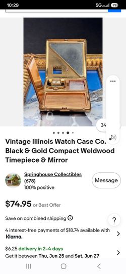 Vintage woman make up  container