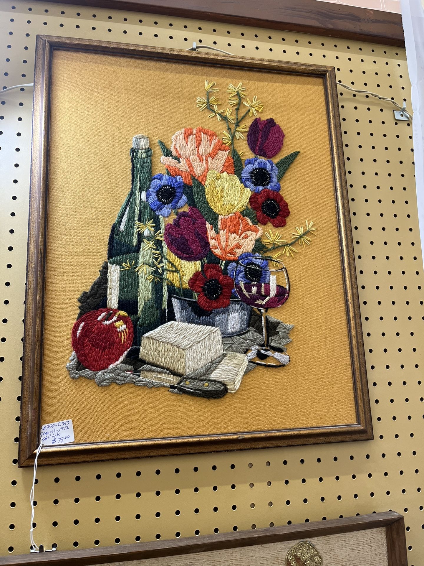 Crewel 1972 Still Life Art