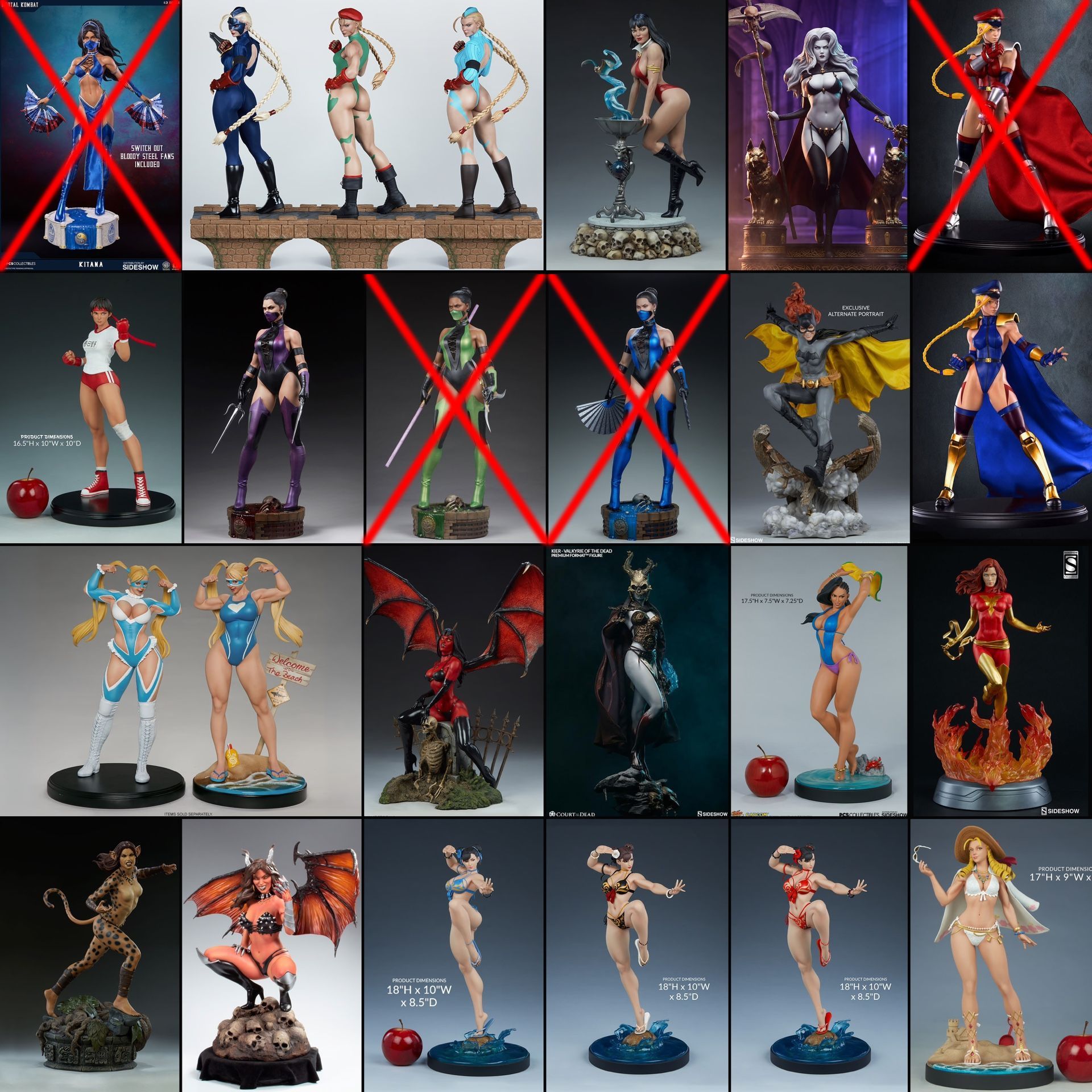 Sideshow, PCS, ARH Studios (Street Fighter, Mortal Kombat, Marvel, DC Comics & Anime) 1/3, 1/4, 1/5 Scale Statues & Figures