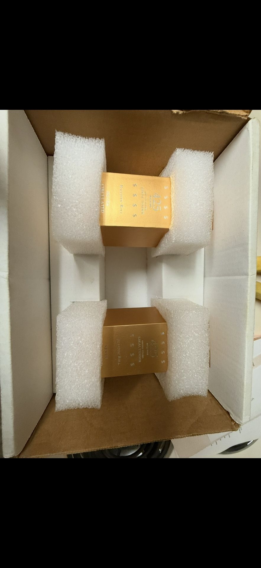 425G UNCIRCULATED BALLISTIC ROLL COINS