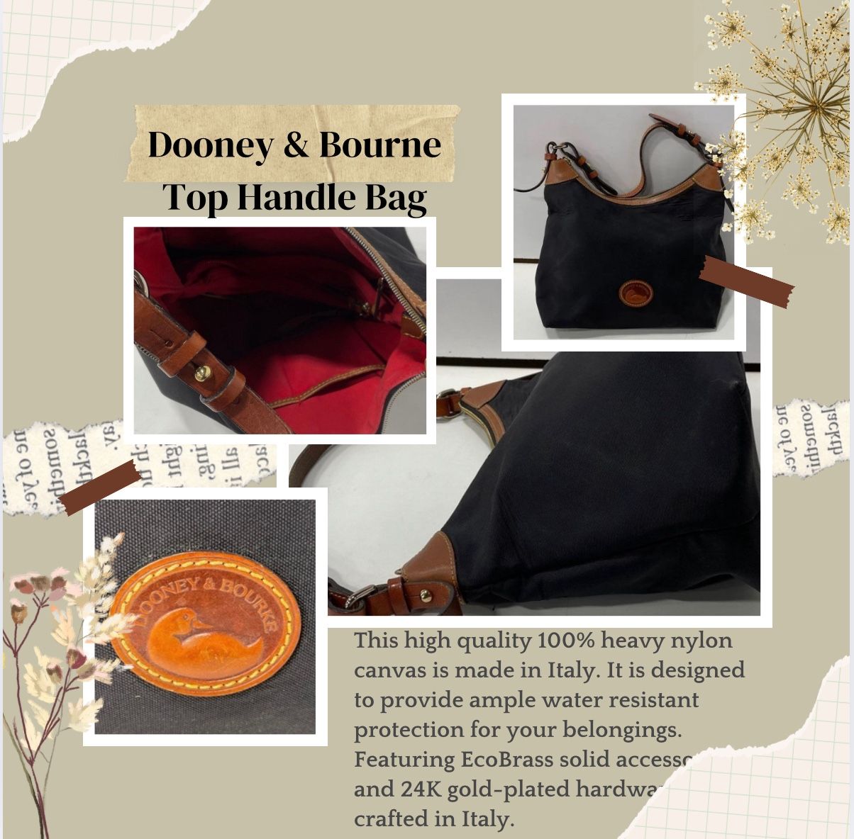Dooney & Bourke Black Top Handle Bag