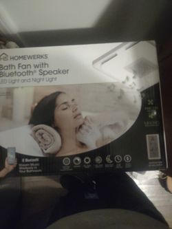 Homeworks Bath Fan With Bluetooth Speaker Led Light And Night