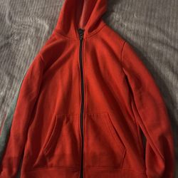 Boys Cat & Jack Vibrant Red/Gray Zip-Up Jacket Size Large 12/14