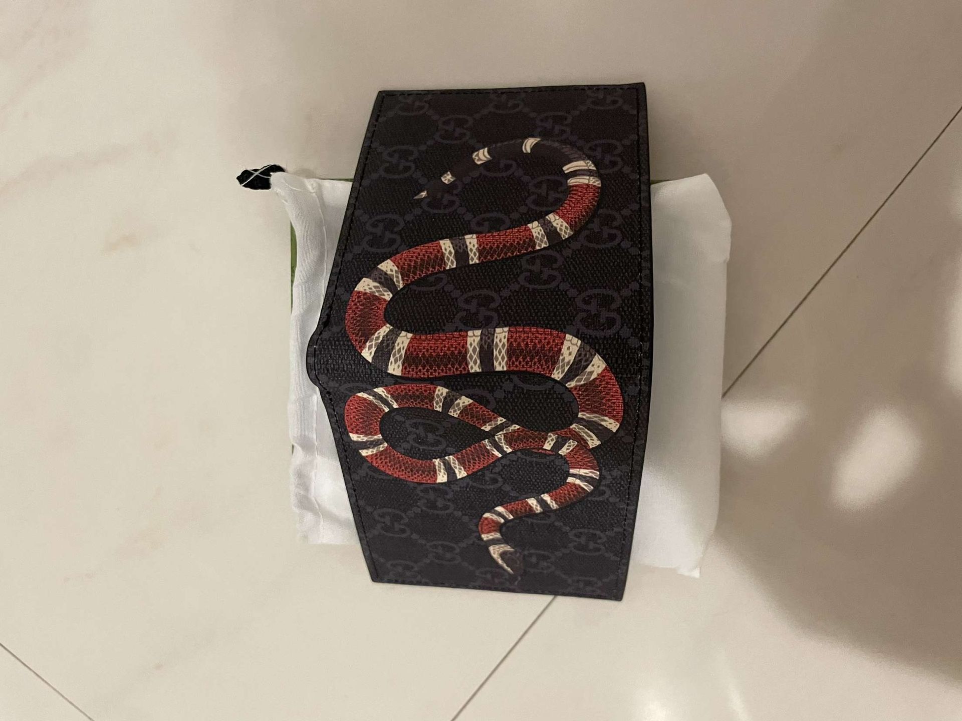 Gucci Wallet Snake Print Black