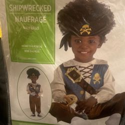Shipwrecked Pirate Toddler Costume-New-Size 0-6mths