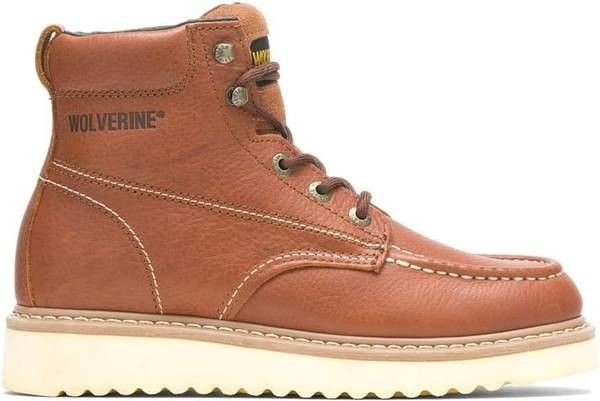 NEW Size 9 10 10.5 11 12 or 13 Or 13 Wide Wolverine Men Work Boot Soft Toe Wedge Moc-Toe 6"